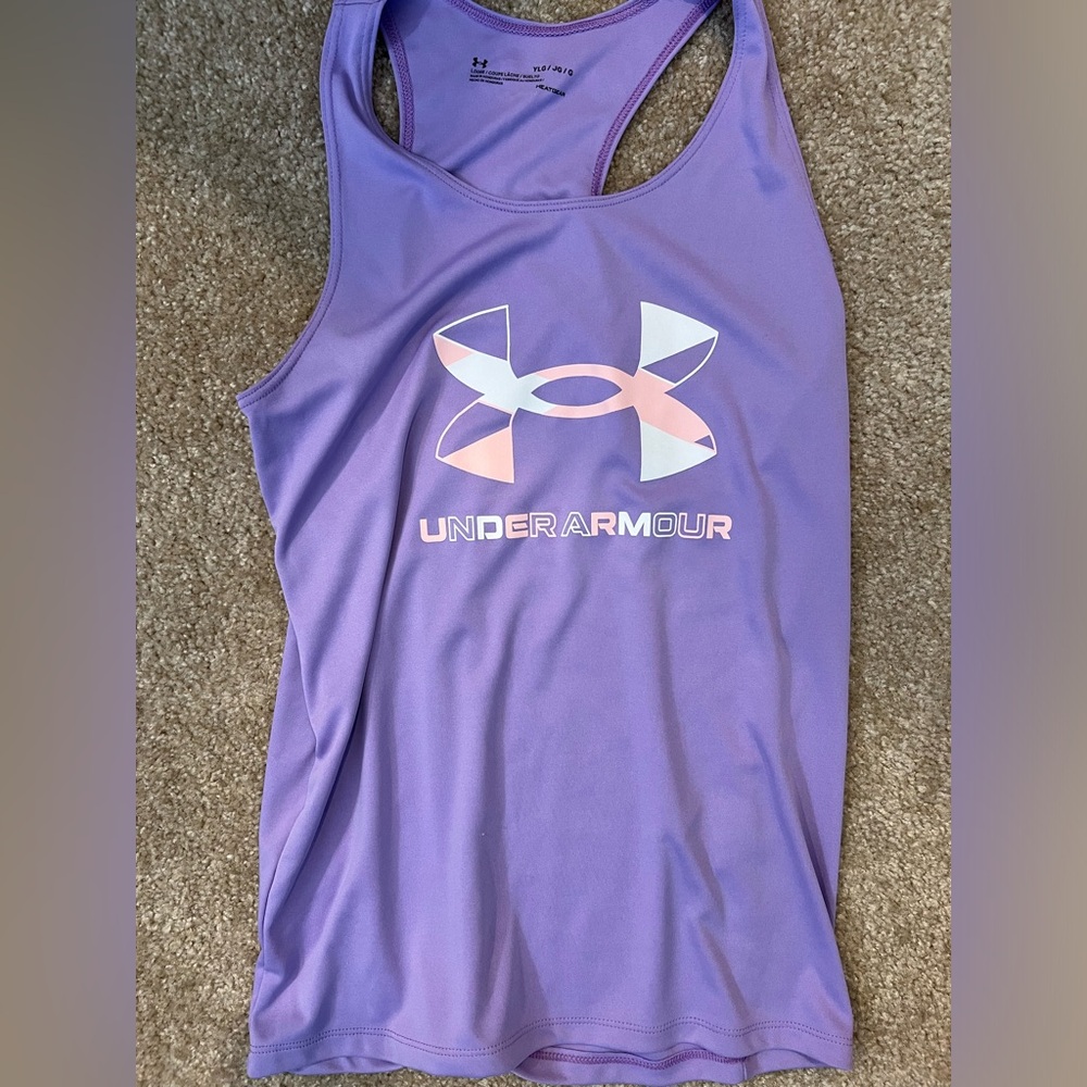 Under Armour Light Purple Lightweight Tank YLG